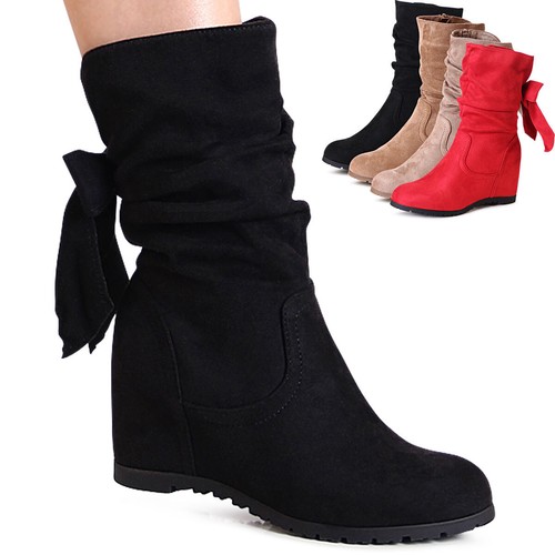 Damen keilabsatz stiefel - damen,