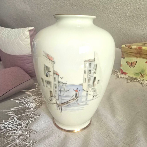 Alka vase porzellan weiß - vase,