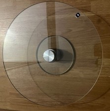 „Leonardo“- Drehbarer Tortenplatte aus Glas, Kuchenplatte  33 cm mit Fuß, Rund.