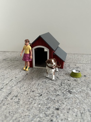 Schleich hund mit hundehütte - hund,