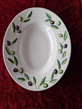 servierplatte porzellan olivendesign 50x40cm 8cm tief Bassano del Grappa