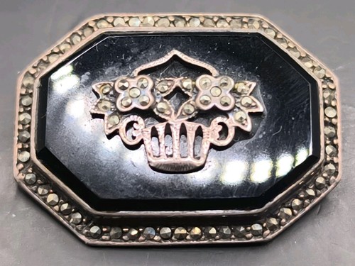 Vintage 925 silber brosche - vintage,