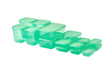 IKEA PRUTA Lebensmittelbehälter mit Deckel, 17er Set, grün BRANDNEU