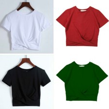 Mädchen Bauchfreies Top Solid