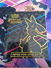 Pokemon Karten Info Heft für Spieler Top Trainer Box Zenit der Könige TTB Crown