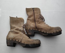 Damen Wildleder - Softclox Stiefeletten - Gr.  37 - beige