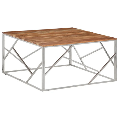 Couchtisch silbern edelstahl - couchtisch,