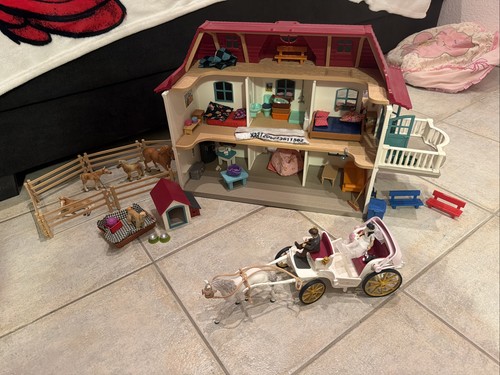 Schleich wohnhaus mit kutsche - wohnhaus,