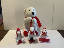 Coca Cola Winter Truck Weihnachten 4 x Promo Figur Werbefiguren Set Eisbär 2002