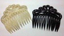 STRASS - Einsteckkamm Steckkamm mit Strass verziert Horn-Optik wählbar Haarkamm