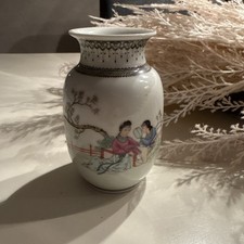 vintage/antik  chinese republic period familie rose porcelain vase