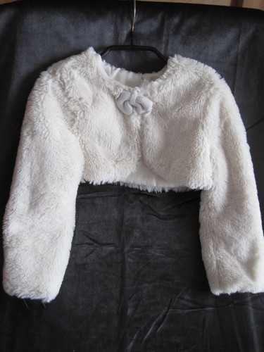 Mädchen bolero pelz - mädchen, ivory