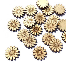 20 Holz Blumen Streuteile als