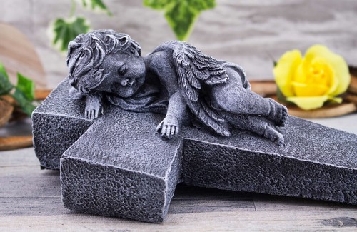 Steinguss grabschmuck kreuz - grabschmuck,