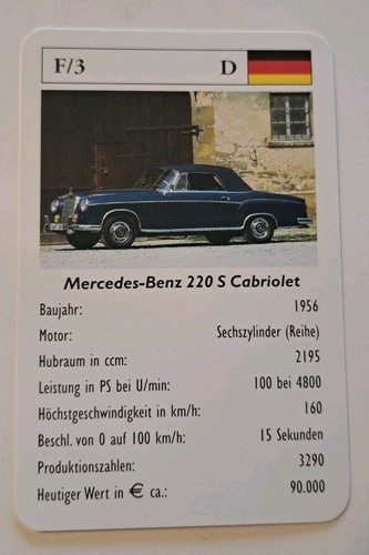 Mercedes benz 220 cabriolet - s,