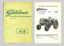 Güldner ALB Schlepper Ersatzteilliste Werkstatthandbuch  Original  1960