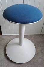 Schreibtischstuhl /-hocker☆ NILSERIK v. IKEA ☆  höhenverstellbar ☆  weiß / blau 