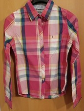SCOTT. Damen Bluse-Wanderbluse-Hemd-pink/blau kariert-Langarm-Gr.M (eher S)