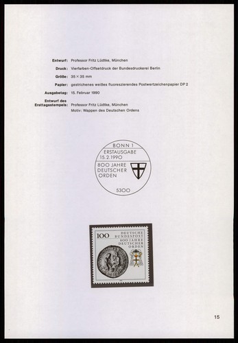 Brd schmuckblatt 1990 - brd,