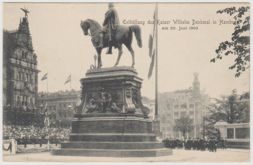 Postcard hamburg unveiling - -,