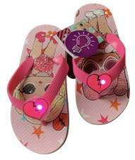 Lol Zehentrenner mit Blinkfunktion Flip Flops Badeschuhe Größen: 28/29  32/33