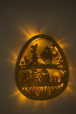 LED Holzleuchte Osterei