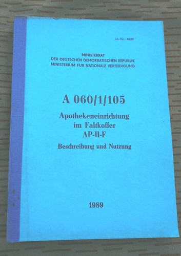 Nva vorschrift 060 - a, 060/1/105