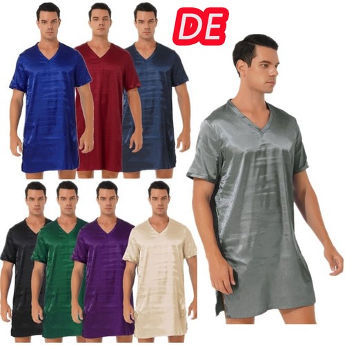 Herren satin nachthemd - de,