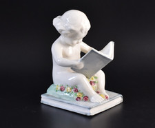 Keramik Figur Putto Buchstütze Michael Powolny Stil wohl Busch & Ludescher 1920