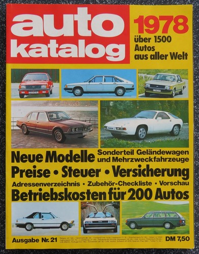 Auto katalog 1978 - 1978, 1500
