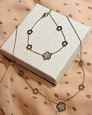 Kleeblatt Kette mit Armband