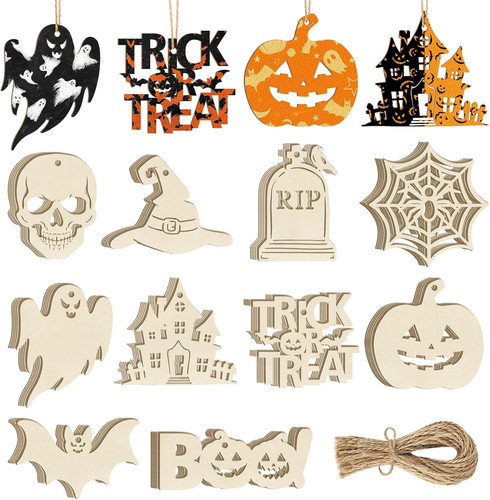 Halloween holz deko - holz, basteln,50
