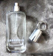 LEER Glas PARFUMFLASCHE KARL LAGERFELD Classic Eau de Toilette Herren 50ml SPRAY