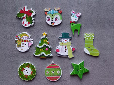 Knöpfe Motivknöpfe Holz Basteln Weihnachten