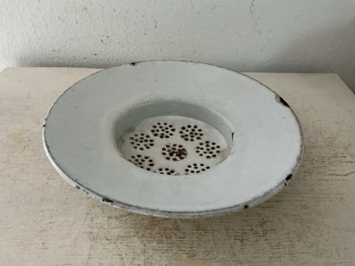 Altes emaille sieb - emaille, shabby