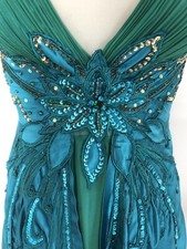Abendkleid, Fanny Crown Paris, 34/32 (UK 6), türkis, Meerjungfrau, Arielle