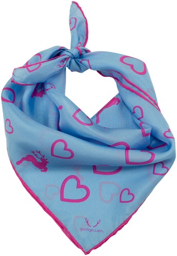Trachtentuch blau blue - blue, pink