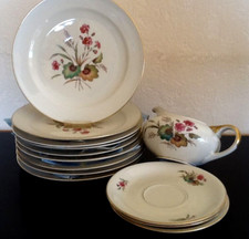 Rosenthal Kronach Else Waltraud 9 Dessertteller Teller flach Ø 20 cm & Gießer &