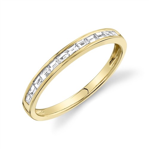 14k gelbgold baguette diamant - 14k,