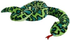 XXL Schlange 250 cm Super weich Kuscheltier Grün Orange Rot Plüschtier Stofftier