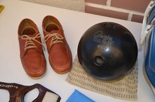 9-tlg. Bowlingkugel Set Columbia 300. kg 7,2, Brunswick Ledertasche,Lederschuhe,