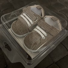 Babyschuhe braun Kariert Gr. 74-80 NEU Kik Originalverpackt