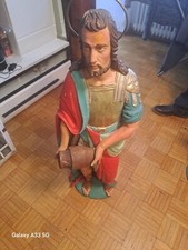 Eine Alte HOLZFIGUR Apostel  Höhe 1 Meter 35 CM BREIT