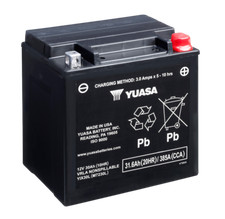 Motorradbatterie Yuasa YIX30L 12V 30Ah 400A AGM YIX30L-BS für BMW Harley Ducati