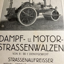 DAMPFWALZE "MAFA ESSLINGEN 1929" -Strassenbau Maschinen DEUTSCHE STEINE SCHOTTER