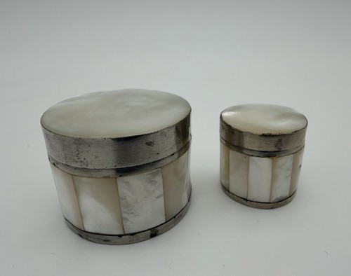 Vintage perlmutt dosen set - vintage,