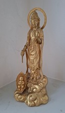 Figur ist eine Statue von Guanyin 2  Kilo vergoldet