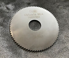  Sägeblatt Fräse 63 mm x 1,6 mm x 16 mm Kreissägeblatt VHM Vollhartmetall  