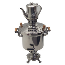 Samowar Set Edelstahl  mit Teekanne Holzkohle Teemaschine mit Schornstein