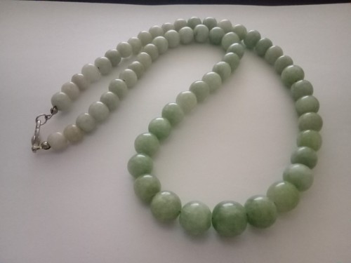 Vintage jade halskette mit - vintage,